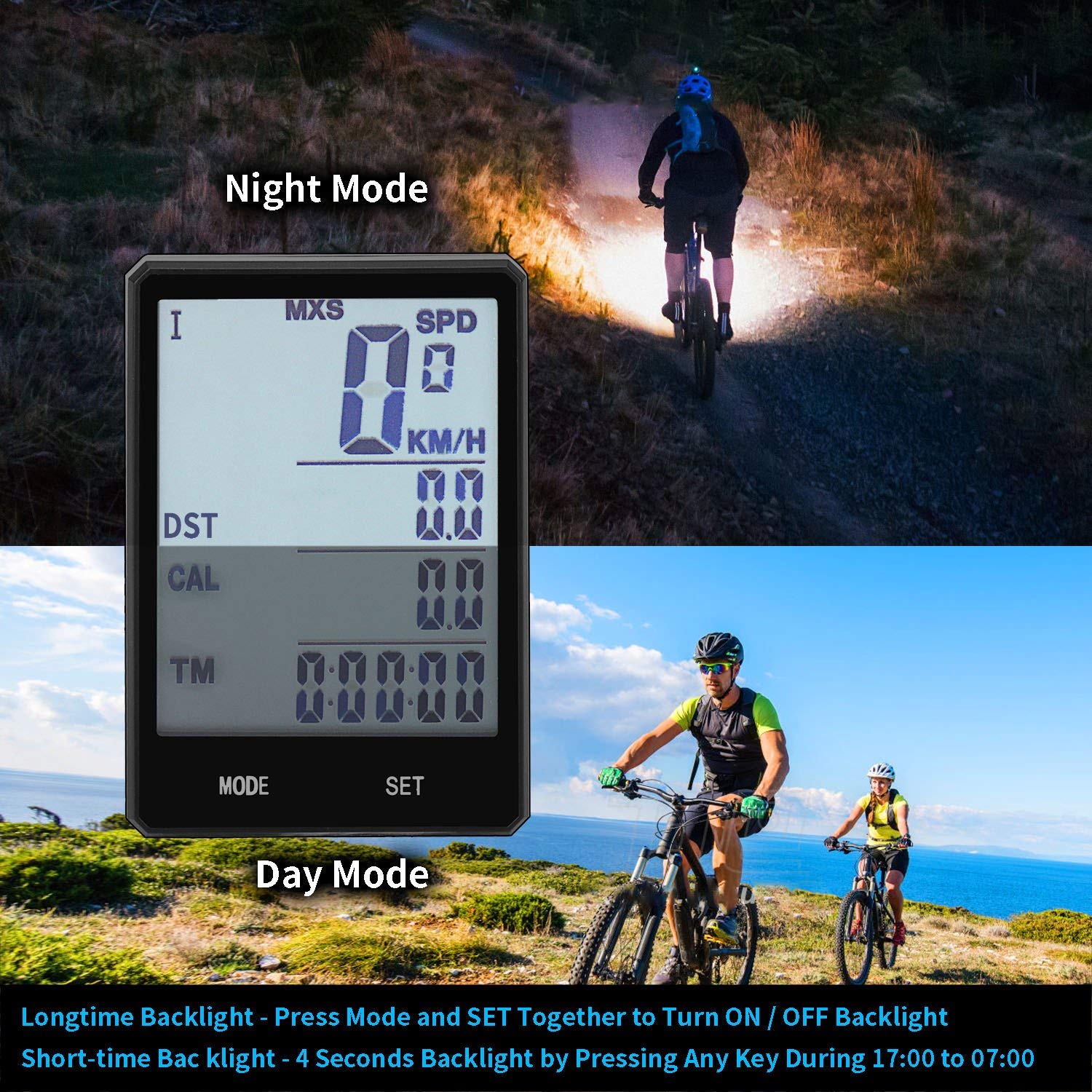 [amazon] Wireless Bike Computer, Bicycle Speedometer with 2.8 Inch LCD