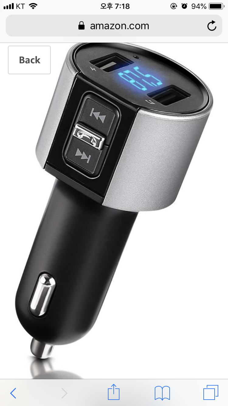 [Amazon] Bluetooth FM Transmitter for Car, Wireless Bluetooth FM Radio