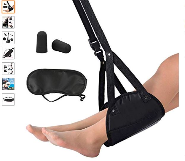 [amazon]Foot Rest, Portable Adjustable Footstool Travel Footrest