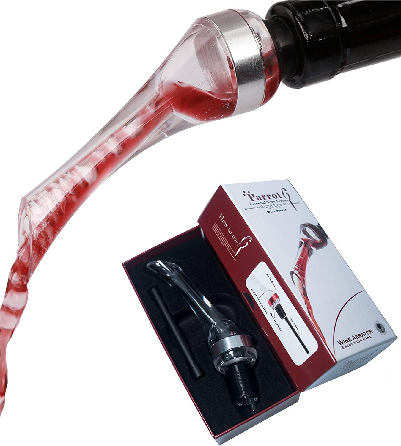 [amazon] Wine Aerator Pourer Wine Decanter Premium Aerating pourer ASOG Stainless Steel Wine