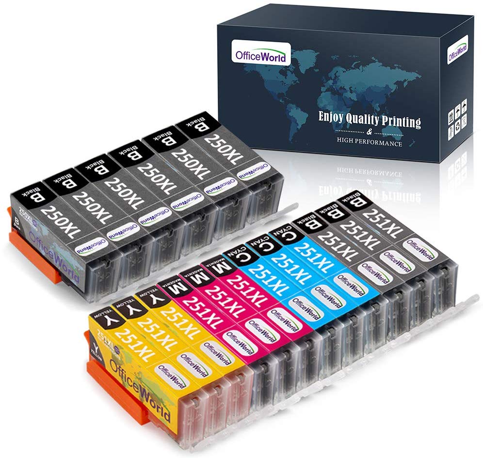 Inchiostro Stampante Canon Set Inchiostro 5 Pezzi XL Compatibile Canon PGI-250 CLI-251 - Per Stampanti MG6620, MG6420, MX922 Kit 5 Cartucce Per Canon MG6620 MG6420 - Foto 5